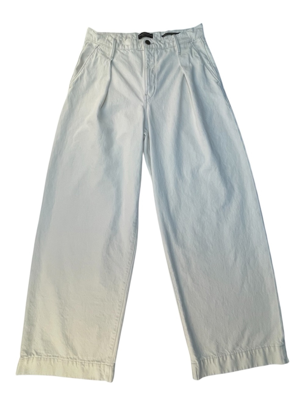 Banana Republic high-rise relaxed wide-leg denim jeans off-white Women’s size 28